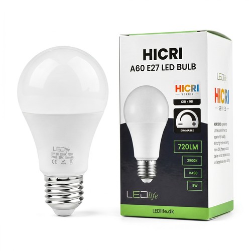 E27 9W dimbar HiCri lampa - RA98