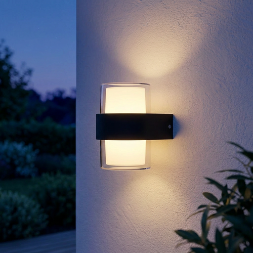 LED vägglampa med upp/ned ljus - 9W, IP65, utomhus
