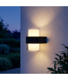 LED vägglampa med upp/ned ljus - 9W, IP65, utomhus