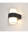 LED vägglampa med upp/ned ljus - 9W, IP65, utomhus