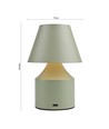 Laddningsbar LED bordslampa - Grön, touch dimbar, 3i1, IP20 inomhus