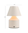 Laddningsbar LED-bordslampa - Creme, touch-dimbar, 3-i-1, IP20 inomhus