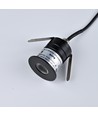 Sauna downlight svart - 24V DC, RA93, 1,1W, 3m sladd, Hål: Ø3 cm, Mått: Ø3,5 cm