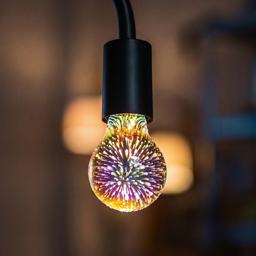 E27 3W LED-lampa - A60, 3D stjärneffekt