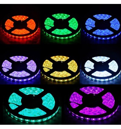 14W/m RGB vattentät LED strip - 5m, IP68, 60 LED per. meter