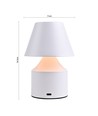 Laddningsbar LED bordslampa - Vit, touch dimbar, 3-i-1, IP20 inomhus
