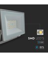 20W LED-strålkastare - IP65, vitt hölje, 6500K, utomhus