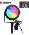 Outlet: Zigbee Pro LED Trädgårdsspot 25W RGB+CCT, 2100LM, IP65, 230V - Svart
