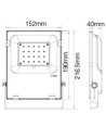 Outlet: Mi•Light 20W LED Projektør RGB+CCT 1800Lm 2700k-6500k