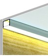 1m aluprofil SMART10 AC2/Z - Svart anodiserad, utanpåliggande, LED-skena