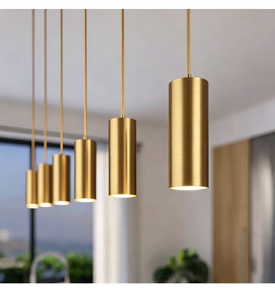 Lamphållare E14 & takkopp, Designer - Guldlook, 2m sladd exkl. ljuskälla