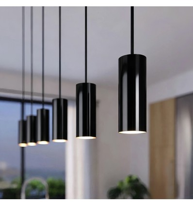 E14 Lamphållare & takkopp, Designer - Svart, 2m sladd
