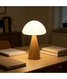 Laddningsbar LED-bordslampa - Trä, touch-dimbar, 3-i-1, IP20 inomhus