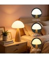 Laddningsbar LED-bordslampa - Trä, touch-dimbar, 3-i-1, IP20 inomhus