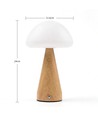 Laddningsbar LED-bordslampa - Trä, touch-dimbar, 3-i-1, IP20 inomhus