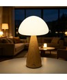 Laddningsbar LED-bordslampa - Trä, touch-dimbar, 3-i-1, IP20 inomhus