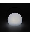 Laddningsbar RGB LED bordslampa Ø13cm - Vit, inkl. fjärrkontroll, IP54 utomhus
