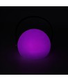 Laddningsbar RGB LED bordslampa Ø13cm - Vit, inkl. fjärrkontroll, IP54 utomhus
