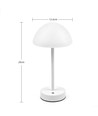 Laddningsbar LED-bordslampa Inne/ute - Vit, touch-dimbar, 3-i-1, IP20 inomhus