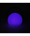 Laddningsbar RGB LED bordslampa Ø13cm - Vit, inkl. fjärrkontroll, IP54 utomhus