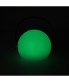 Laddningsbar RGB LED bordslampa Ø13cm - Vit, inkl. fjärrkontroll, IP54 utomhus