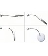 Sminkspegel med inbyggd LED-belysning - 3xAAA, steglös dimning, sugkopp och förlängare