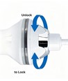 Sminkspegel med inbyggd LED-belysning - 3xAAA, steglös dimning, sugkopp och förlängare