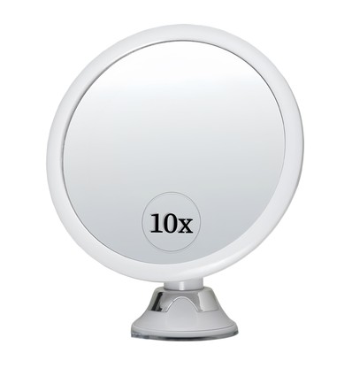 Sminkspegel med inbyggd LED-belysning - 3xAAA, steglös dimning, sugkopp och förlängare