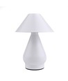 Laddningsbar LED-bordslampa - Vit, Ø16cm, 21,5cm hög, touch-dimbar, 3-i-1, IP20 inomhus
