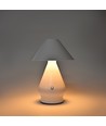 Laddningsbar LED-bordslampa - Vit, Ø16cm, 21,5cm hög, touch-dimbar, 3-i-1, IP20 inomhus