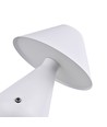 Laddningsbar LED-bordslampa - Vit, Ø16cm, 21,5cm hög, touch-dimbar, 3-i-1, IP20 inomhus
