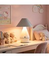 Laddningsbar LED-bordslampa - Vit, Ø16cm, 21,5cm hög, touch-dimbar, 3-i-1, IP20 inomhus