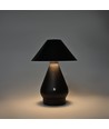 Laddningsbar LED bordslampa - Svart, Ø16cm, 21,5cm hög, touch dimbar, 3i1, IP20 inomhus