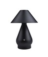 Laddningsbar LED bordslampa - Svart, Ø16cm, 21,5cm hög, touch dimbar, 3i1, IP20 inomhus