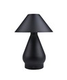 Laddningsbar LED bordslampa - Svart, Ø16cm, 21,5cm hög, touch dimbar, 3i1, IP20 inomhus