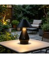 Laddningsbar LED bordslampa - Svart, Ø16cm, 21,5cm hög, touch dimbar, 3i1, IP20 inomhus