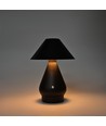Laddningsbar LED bordslampa - Svart, Ø16cm, 21,5cm hög, touch dimbar, 3i1, IP20 inomhus