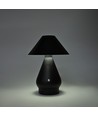 Laddningsbar LED bordslampa - Svart, Ø16cm, 21,5cm hög, touch dimbar, 3i1, IP20 inomhus