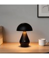 Laddningsbar LED-bordslampa - Svart, Ø15cm, 22cm hög, touch dimbar, 3-i-1, IP20 inomhus