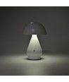 Laddningsbar LED-bordslampa - Vit, Ø15cm, 22cm hög, touch-dimbar, 3-i-1, IP20 inomhus