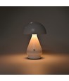 Laddningsbar LED-bordslampa - Vit, Ø15cm, 22cm hög, touch-dimbar, 3-i-1, IP20 inomhus