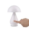 Laddningsbar LED-bordslampa - Vit, Ø15cm, 22cm hög, touch-dimbar, 3-i-1, IP20 inomhus