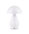 Laddningsbar LED-bordslampa - Vit, Ø15cm, 22cm hög, touch-dimbar, 3-i-1, IP20 inomhus