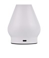 Laddningsbar LED-bordslampa - Vit, Ø15cm, 22cm hög, touch-dimbar, 3-i-1, IP20 inomhus
