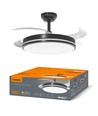 60W LED-taklampa med fläkt - CCT, svart, inkl. fjärrkontroll