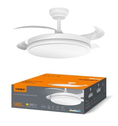 60W LED-taklampa med fläkt - CCT, vit, inkl. fjärrkontroll