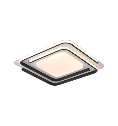 60W LED design-taklampa - CCT 3-i-1, dimbar med fjärrkontroll, vit/svart kant
