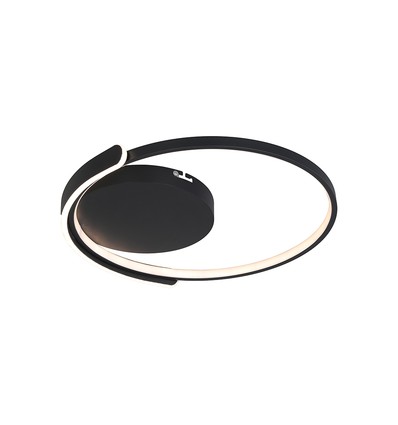 V-Tac 70W LED-taklampa dimbar - CCT 3-i-1, svart, inkl. fjärrkontroll, Ø50cm