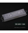36W / 24V DC strömförsörjning för LED-strips - 1.5A, IP67 vattentät