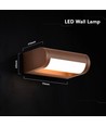 V-Tac 10W LED justerbar vägglampa - IP65, Corten färg, Cree chip, 3000K, 6 års garanti